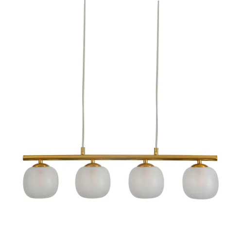 LAMPADA DA SOFFITTO 4 LUCI FERRO DORATO PARALUME BIANCA NICOLETTA