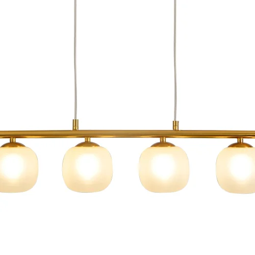 LAMPADA DA SOFFITTO 4 LUCI FERRO DORATO PARALUME BIANCA NICOLETTA