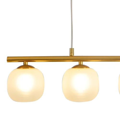 LAMPADA DA SOFFITTO 4 LUCI FERRO DORATO PARALUME BIANCA NICOLETTA