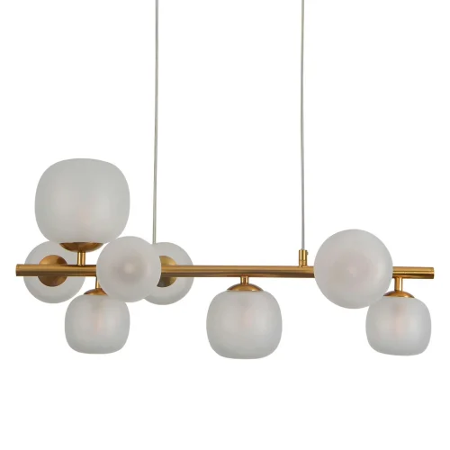 LAMPADA DA SOFFITTO 8 LUCI FERRO DORATO PARALUME BIANCO NICOLETTA