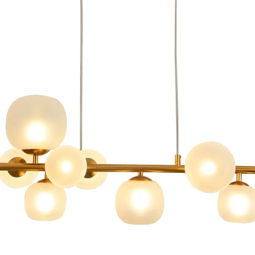 LAMPADA DA SOFFITTO 8 LUCI FERRO DORATO PARALUME BIANCO NICOLETTA