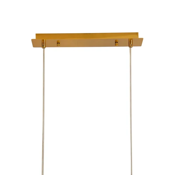 LAMPADA DA SOFFITTO 10 LUCI FERRO DORATO PARALUME BIANCO NICOLETTA