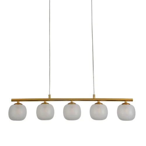 LAMPADA DA SOFFITTO 5 LUCI FERRO DORATO PARALUME BIANCO NICOLETTA