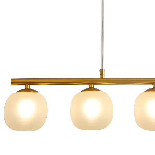 LAMPADA DA SOFFITTO 5 LUCI FERRO DORATO PARALUME BIANCO NICOLETTA