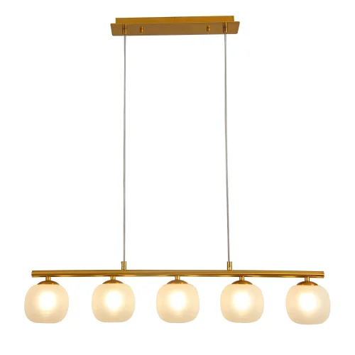 LAMPADA DA SOFFITTO 5 LUCI FERRO DORATO PARALUME BIANCO NICOLETTA