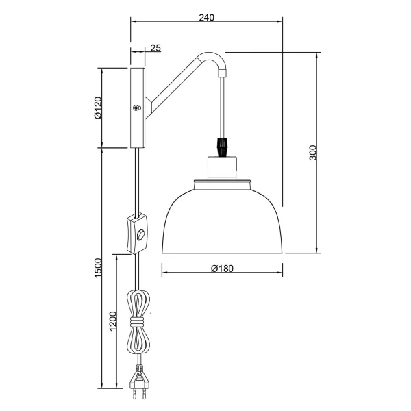 LAMPADA DA PARETE PORTOBELLO