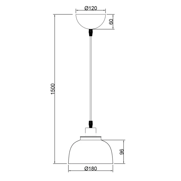 LAMPADA A SOFFITTO Ø 18CM PORTOBELLO