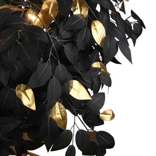 LAMPADA DA SOFFITTO 4 LUCI Ø 70CM FOGLIE NERE