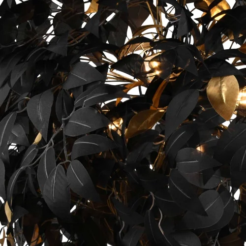 LAMPADA DA SOFFITTO 4 LUCI Ø 70CM FOGLIE NERE