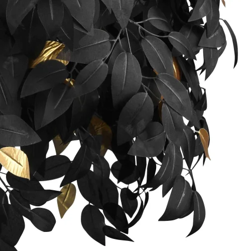 LAMPADA DA SOFFITTO 3 LUCI Ø 70CM FOGLIE NERE