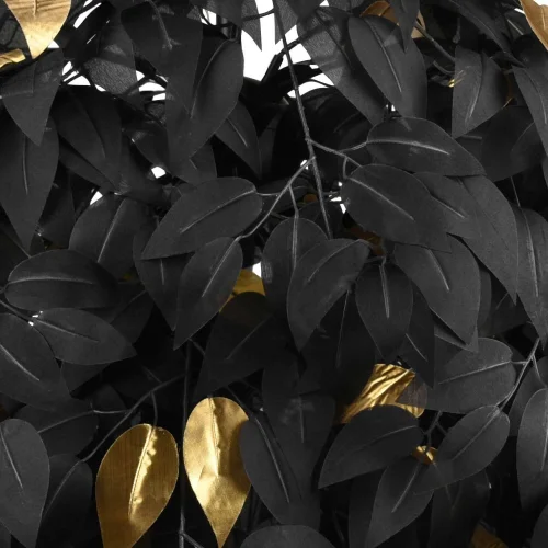 LAMPADA DA SOFFITTO 3 LUCI Ø 70CM FOGLIE NERE