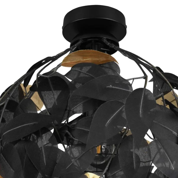 LAMPADA DA SOFFITTO 1 LUCE Ø 38CM FOGLIE NERE