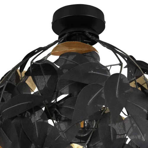 LAMPADA DA SOFFITTO 1 LUCE Ø 38CM FOGLIE NERE
