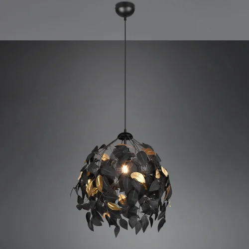 LAMPADA DA SOFFITTO 1 LUCE Ø 38CM FOGLIE NERE