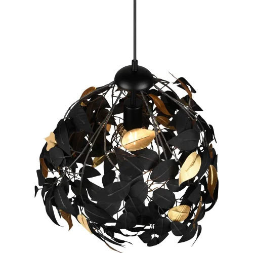LAMPADA DA SOFFITTO 1 LUCE Ø 38CM FOGLIE NERE