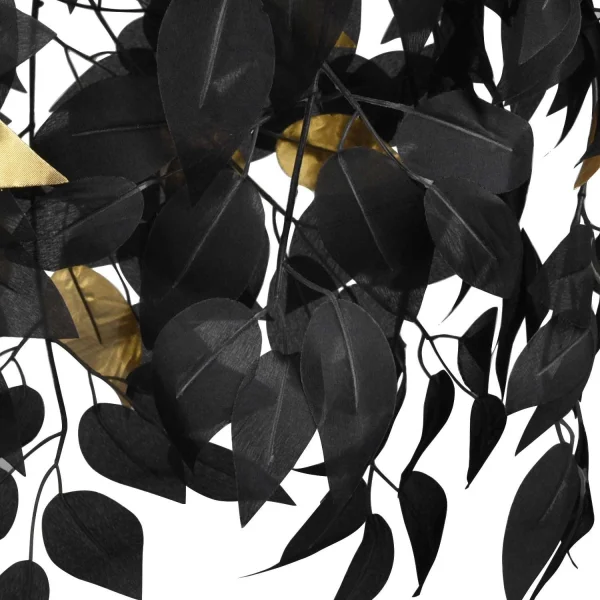 LAMPADA DA SOFFITTO 1 LUCE Ø 38CM FOGLIE NERE