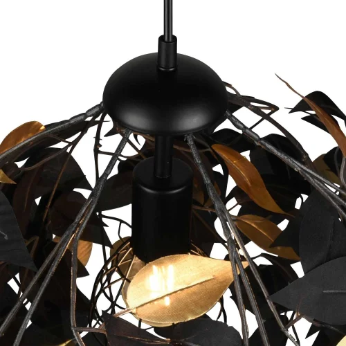 LAMPADA DA SOFFITTO 1 LUCE Ø 38CM FOGLIE NERE