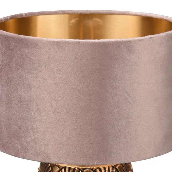 LAMPADA DA TAVOLO IN CERAMICA MARRONE SHIRA