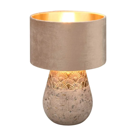 LAMPADA DA TAVOLO IN CERAMICA BEIGE SHIRA