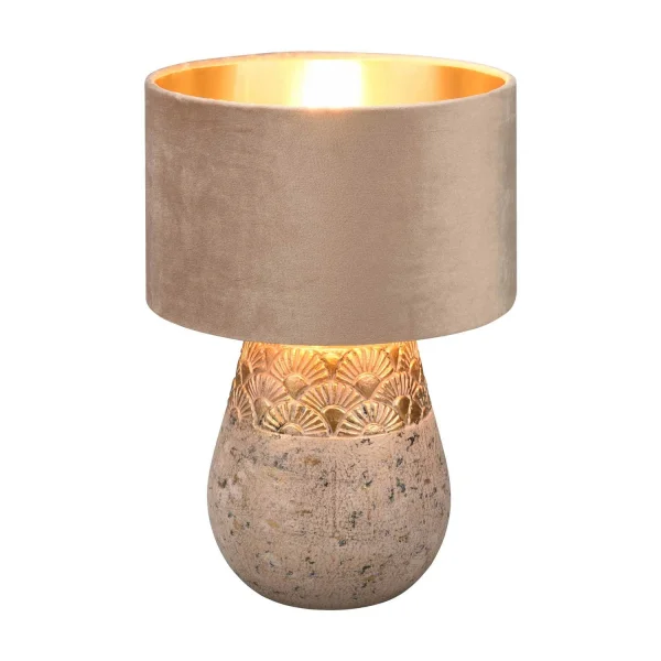 LAMPADA DA TAVOLO IN CERAMICA BEIGE SHIRA