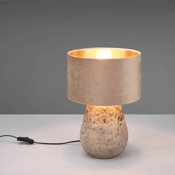 LAMPADA DA TAVOLO IN CERAMICA BEIGE SHIRA