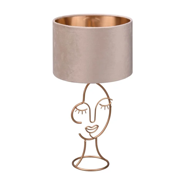 LAMPADA DA TAVOLO IN METALLO PARALUME BEIGE LAURA