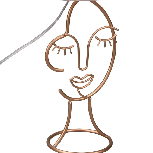 LAMPADA DA TAVOLO IN METALLO PARALUME BEIGE LAURA