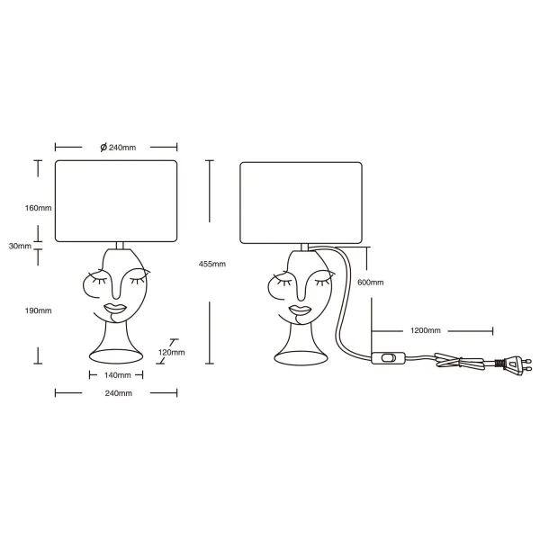 LAMPADA DA TAVOLO IN METALLO PARALUME BEIGE LAURA