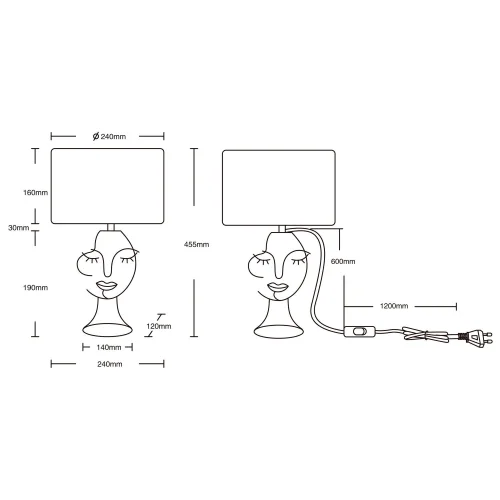 LAMPADA DA TAVOLO IN METALLO PARALUME BEIGE LAURA