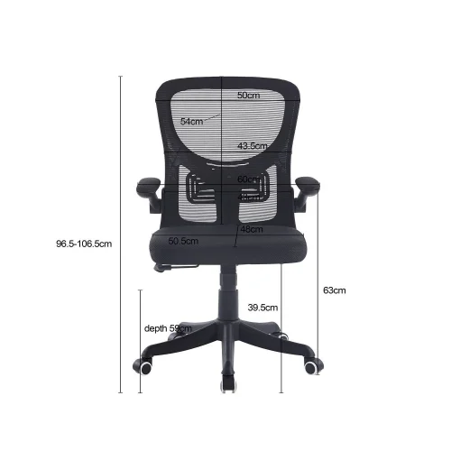 SEDIA DA SCRIVANIA CON ROTELLE NERA AVENTURINA