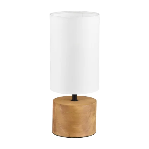 LAMPADA DA TAVOLO SIGRID Ø 12CM IN LEGNO NATURALE PARALUME BIANCO
