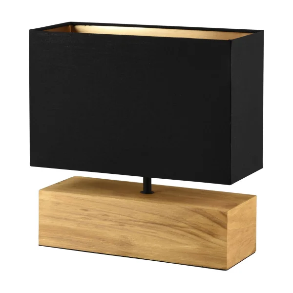 LAMPADA DA TAVOLO SIGRID LEGNO NATURALE PARALUME NERO E27