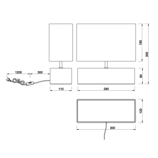 LAMPADA DA TAVOLO SIGRID LEGNO NATURALE PARALUME NERO E27