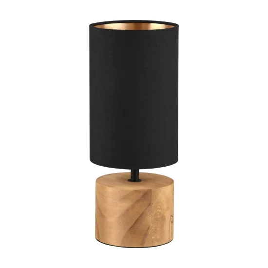 LAMPADA DA TAVOLO SIGRID Ø 12CM LEGNO NATURALE PARALUME NERO 2