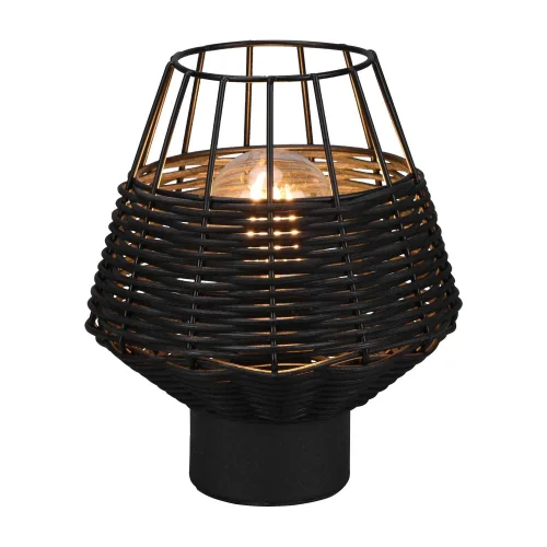 LAMPADA DA TAVOLO IN RATTAN NERO GALADRIEL