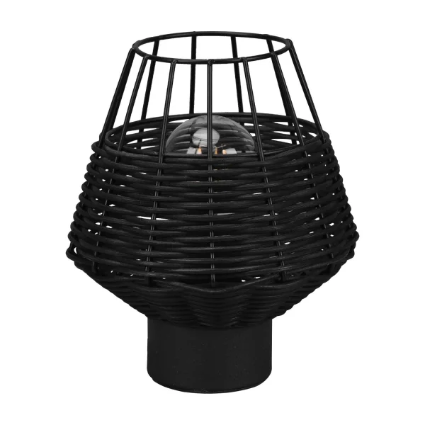 LAMPADA DA TAVOLO IN RATTAN NERO GALADRIEL