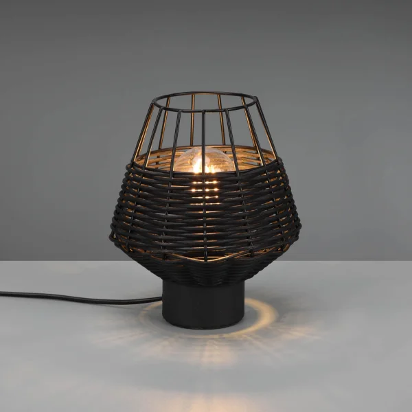 LAMPADA DA TAVOLO IN RATTAN NERO GALADRIEL