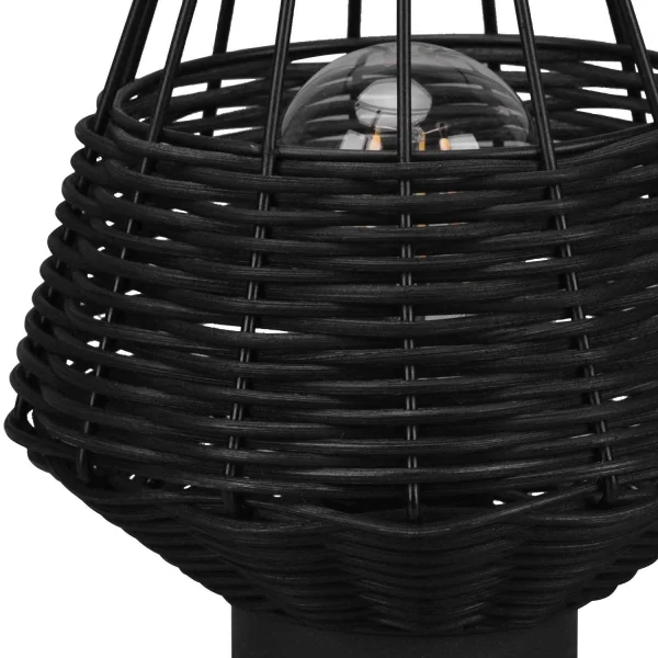 LAMPADA DA TAVOLO IN RATTAN NERO GALADRIEL