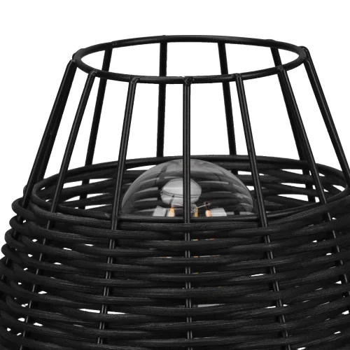 LAMPADA DA TAVOLO IN RATTAN NERO GALADRIEL