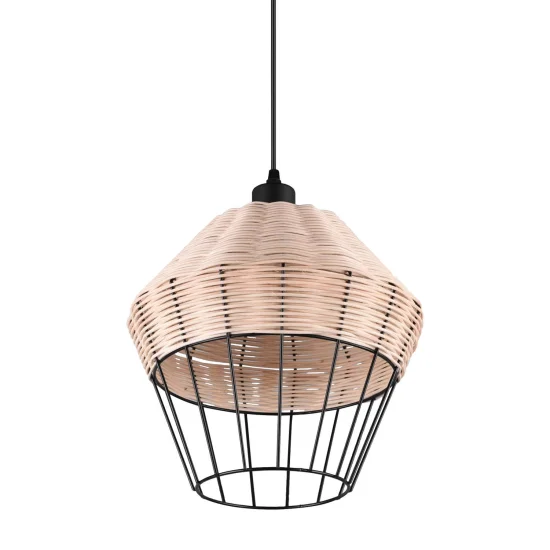 LAMPADA DA SOFFITTO IN RATTAN NATURALE Ø 30 CM GALADRIEL 2