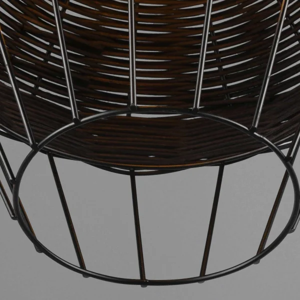 LAMPADA DA SOFFITTO IN RATTAN NERO Ø 30 CM GALADRIEL