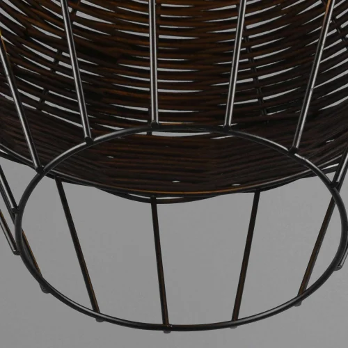LAMPADA DA SOFFITTO IN RATTAN NERO Ø 30 CM GALADRIEL