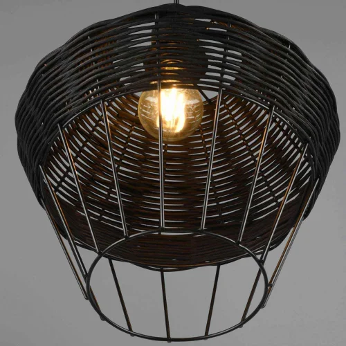 LAMPADA DA SOFFITTO IN RATTAN NERO Ø 30 CM GALADRIEL