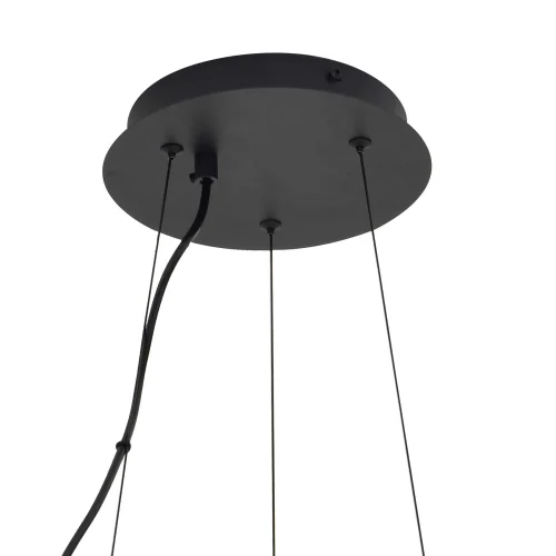 LAMPADA DA SOFFITTO 11 LUCI FERRO NERO CON PARALUME BIANCO NICOLETTA