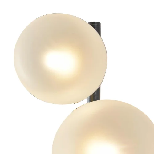 APPLIQUE 3 LUCI FERRO NERO CON PARALUME BIANCO NICOLETTA