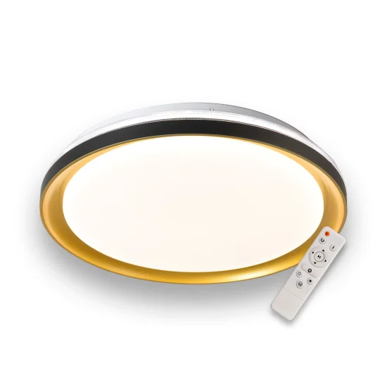 PLAFONIERA LED 35 W REGULABLE CON TELECOMANDO NERO/DORATO SHIRLEY