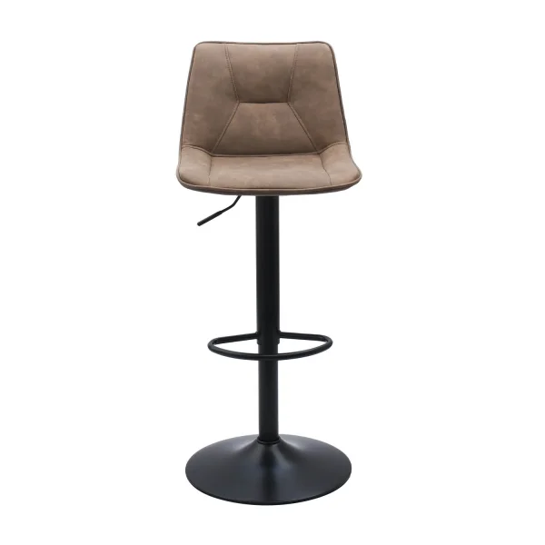 TABURETE HAWAII PATA COLOR NEGRO TEXTIL MARRÓN ENVEJECIDO TABURETE HAWAII PATA COLOR NEGRO TEXTIL MARRÓN ENVEJECIDO