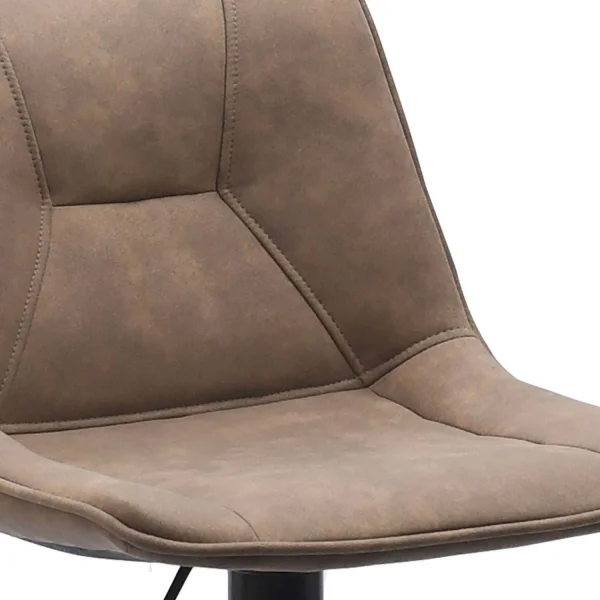 TABURETE HAWAII PATA COLOR NEGRO TEXTIL MARRÓN ENVEJECIDO