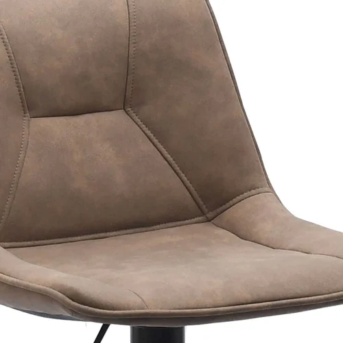 TABURETE HAWAII PATA COLOR NEGRO TEXTIL MARRÓN ENVEJECIDO