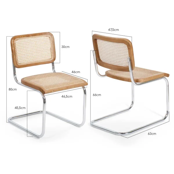 SEDIA WEBSTER RATTAN NATURALE